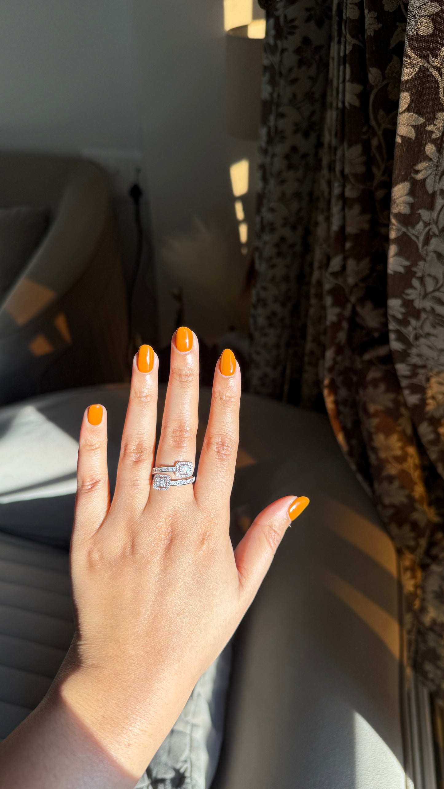 Twin Square Spark Ring