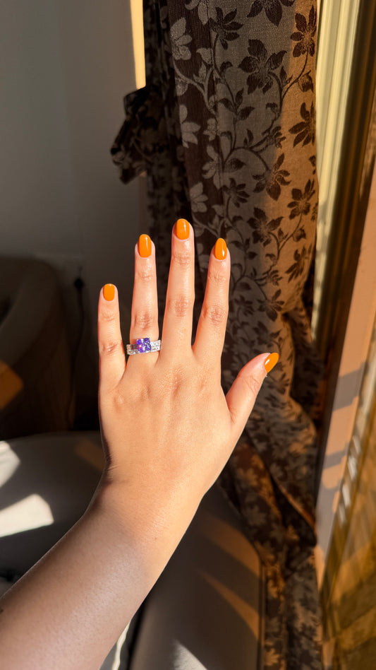 Violet Square Ring