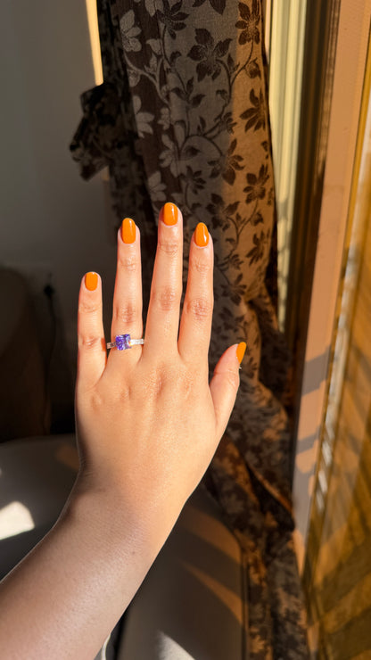 Violet Square Ring