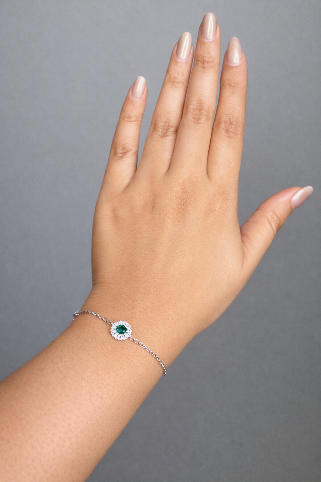 Emerald Halo Bracelet