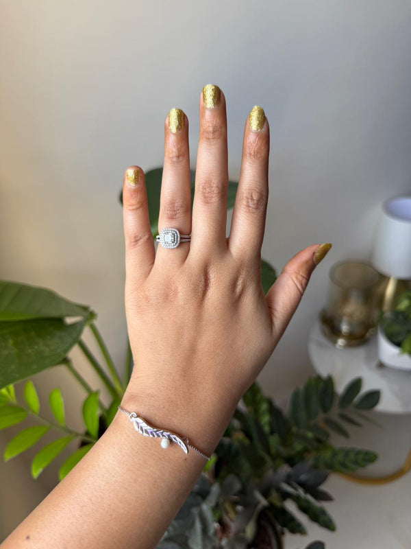 Purple Leaf Pearl Bracelet