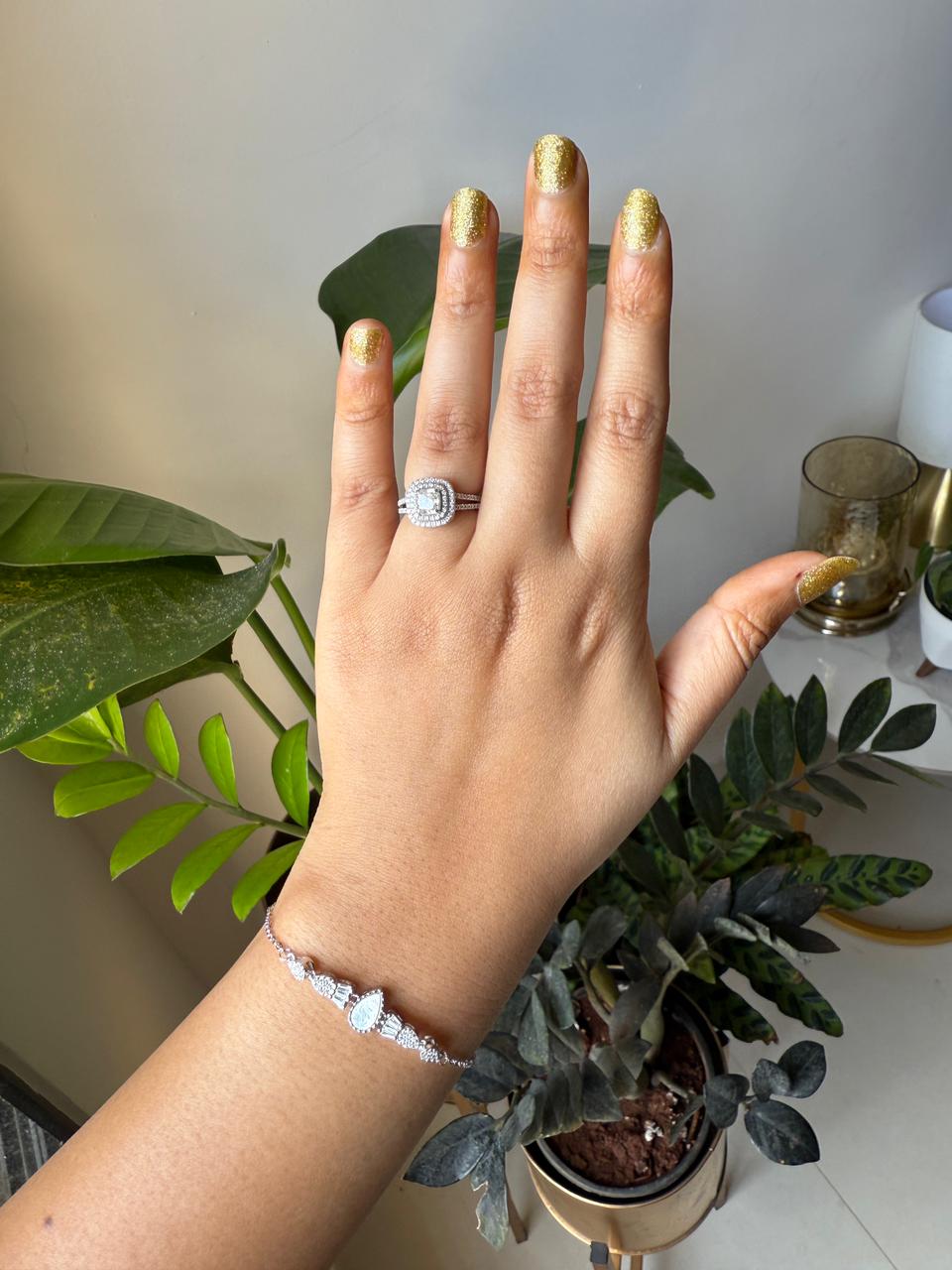 White Dew Drop Bracelet