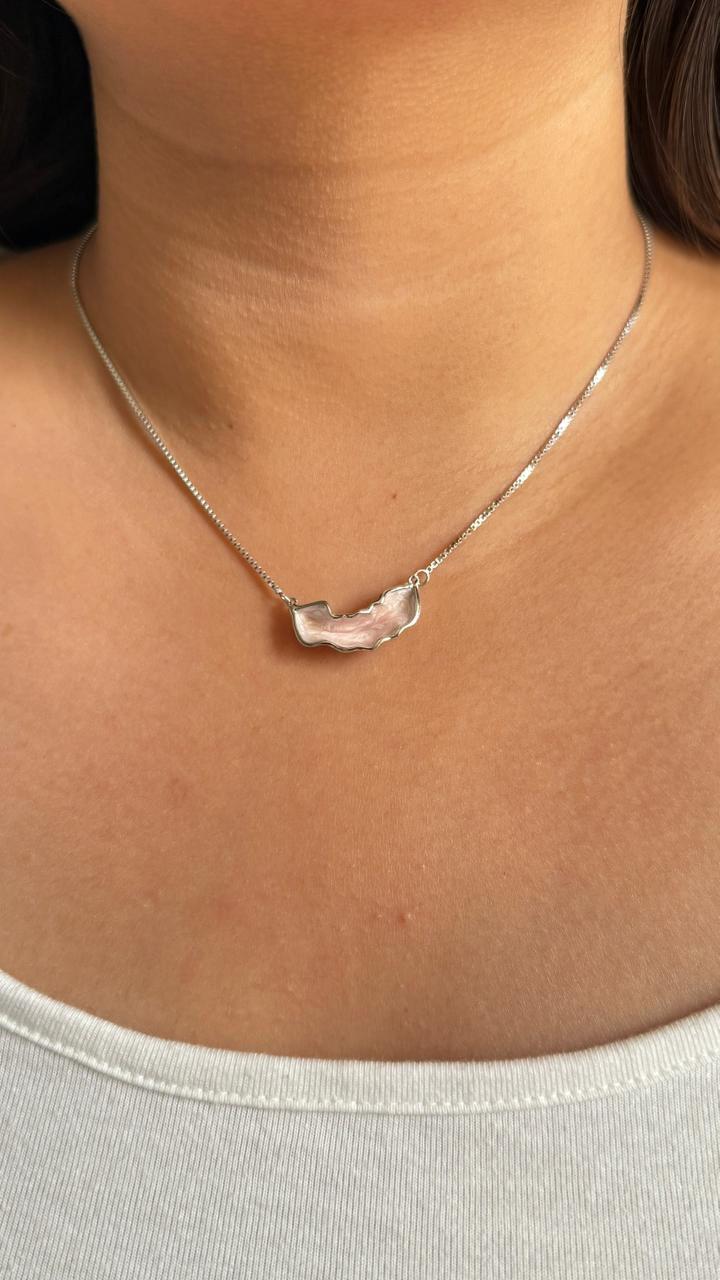 Rosy Leaf Necklace Set